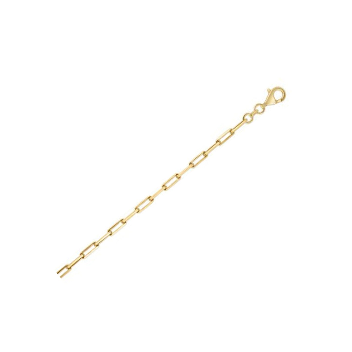 Sterling Silver Gold Plated Paperclip Chain (2.95 mm) Bids.com