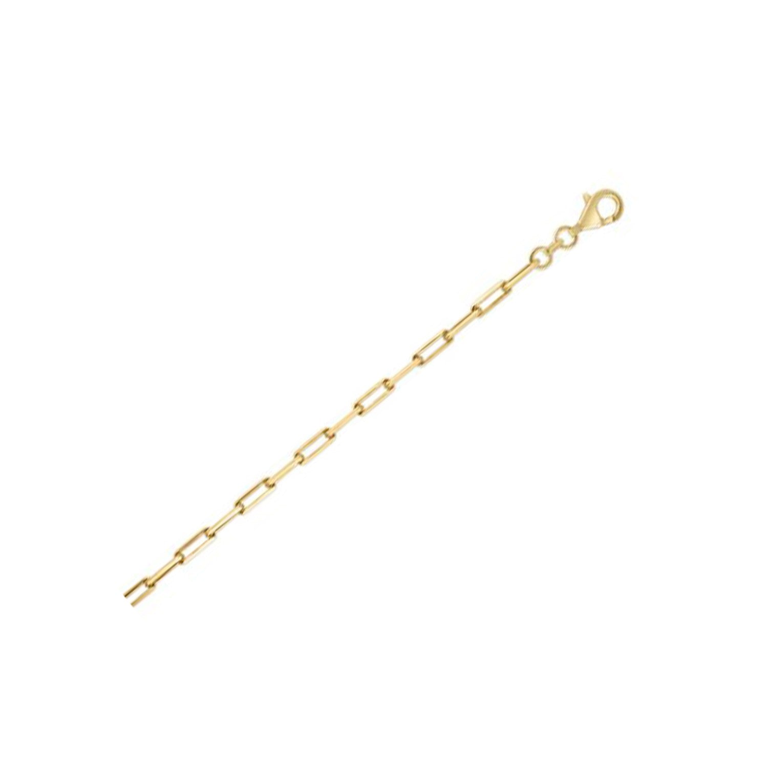 Sterling Silver Gold Plated Paperclip Chain (2.95 mm) Bids.com