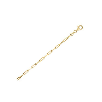 Sterling Silver Gold Plated Paperclip Chain (2.95 mm) Bids.com