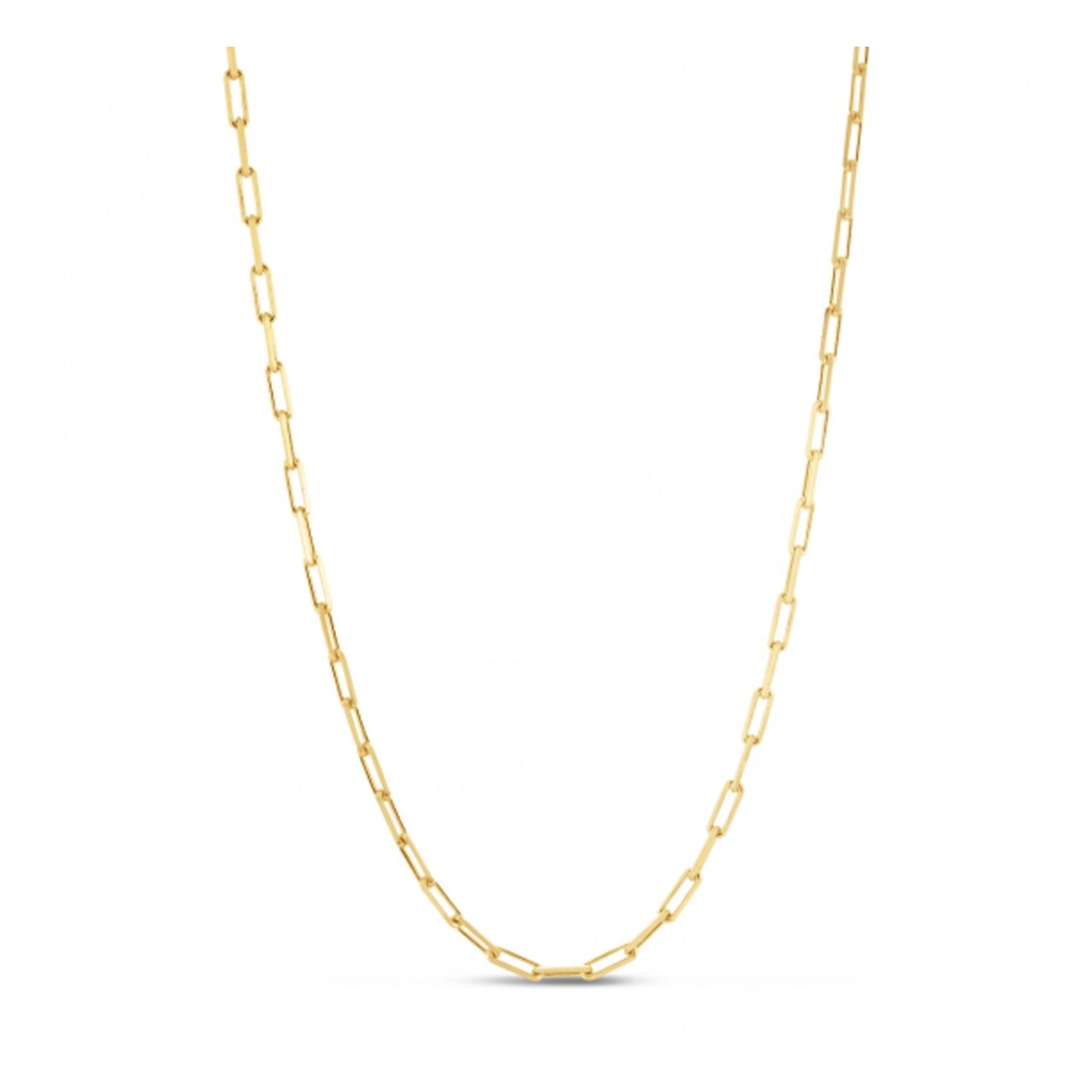 Sterling Silver Gold Plated Paperclip Chain (2.95 mm) Bids.com