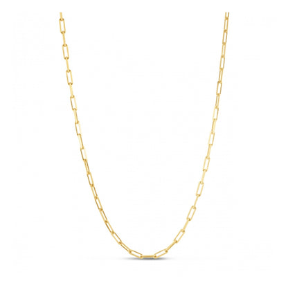 Sterling Silver Gold Plated Paperclip Chain (2.95 mm) Bids.com