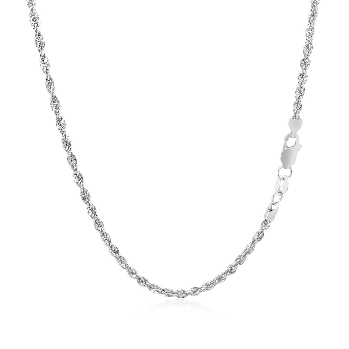 2.0mm 14k White Gold Light Rope Chain Bids.com