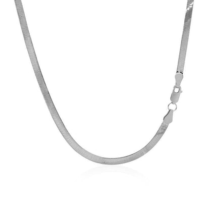 14k White Gold Super Flex Herringbone Chain (2.80 mm) Bids.com