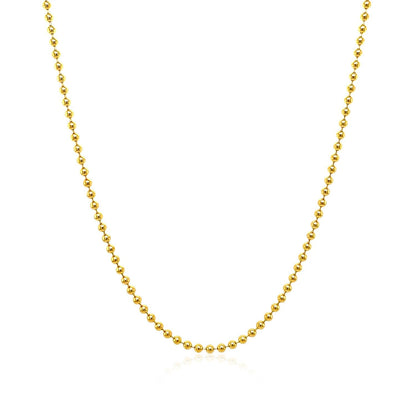 14k Yellow Gold Bead Chain 1.5mm Bids.com