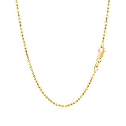 14k Yellow Gold Bead Chain 1.5mm Bids.com