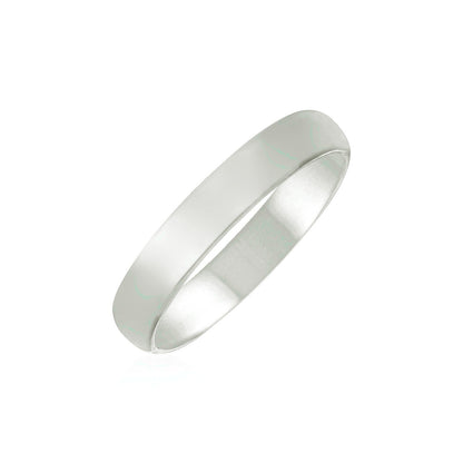 14k White Gold 4mm Comfort Fit Wedding Band Bids.com