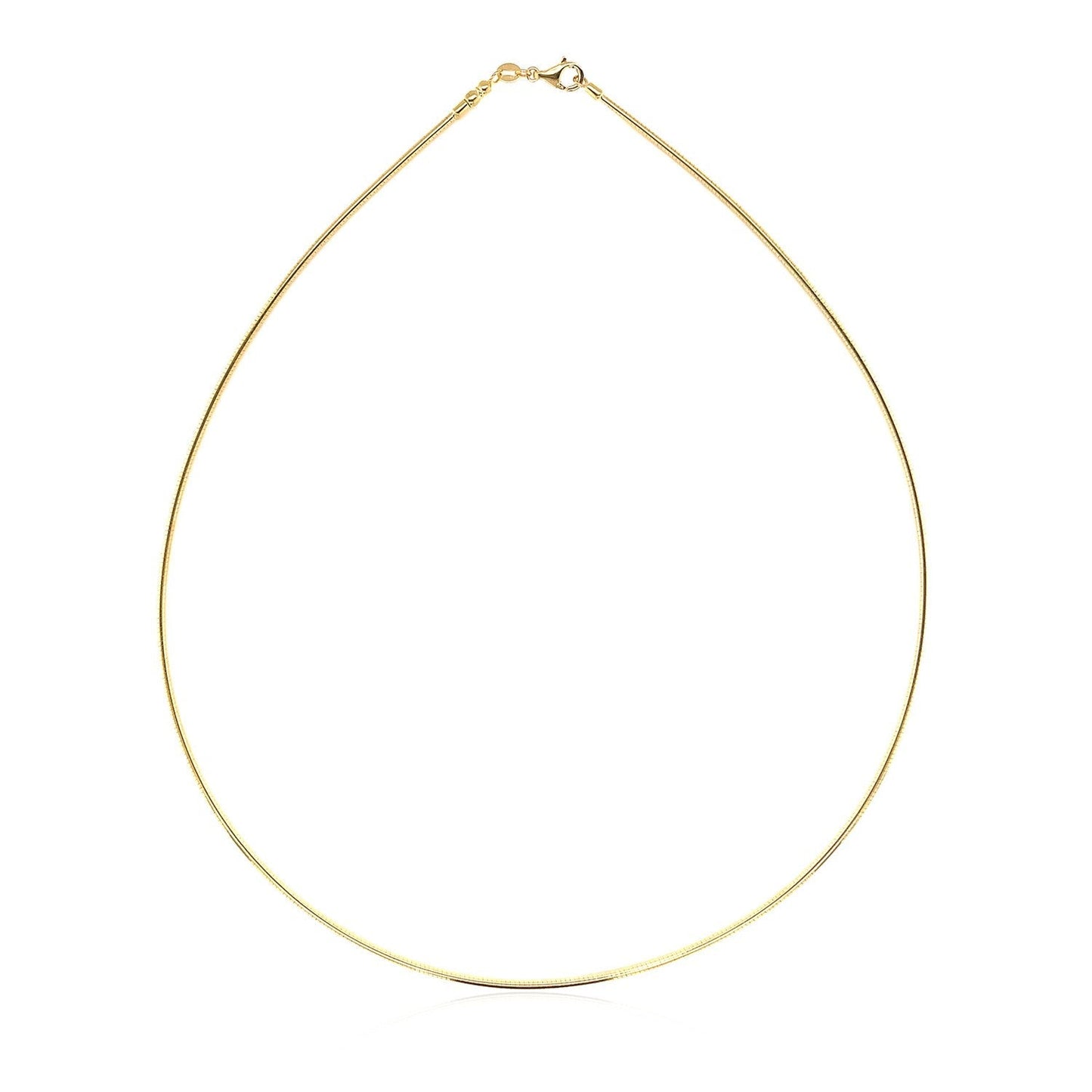 14k Yellow Gold Necklace in a Round Omega Chain Style Bids.com