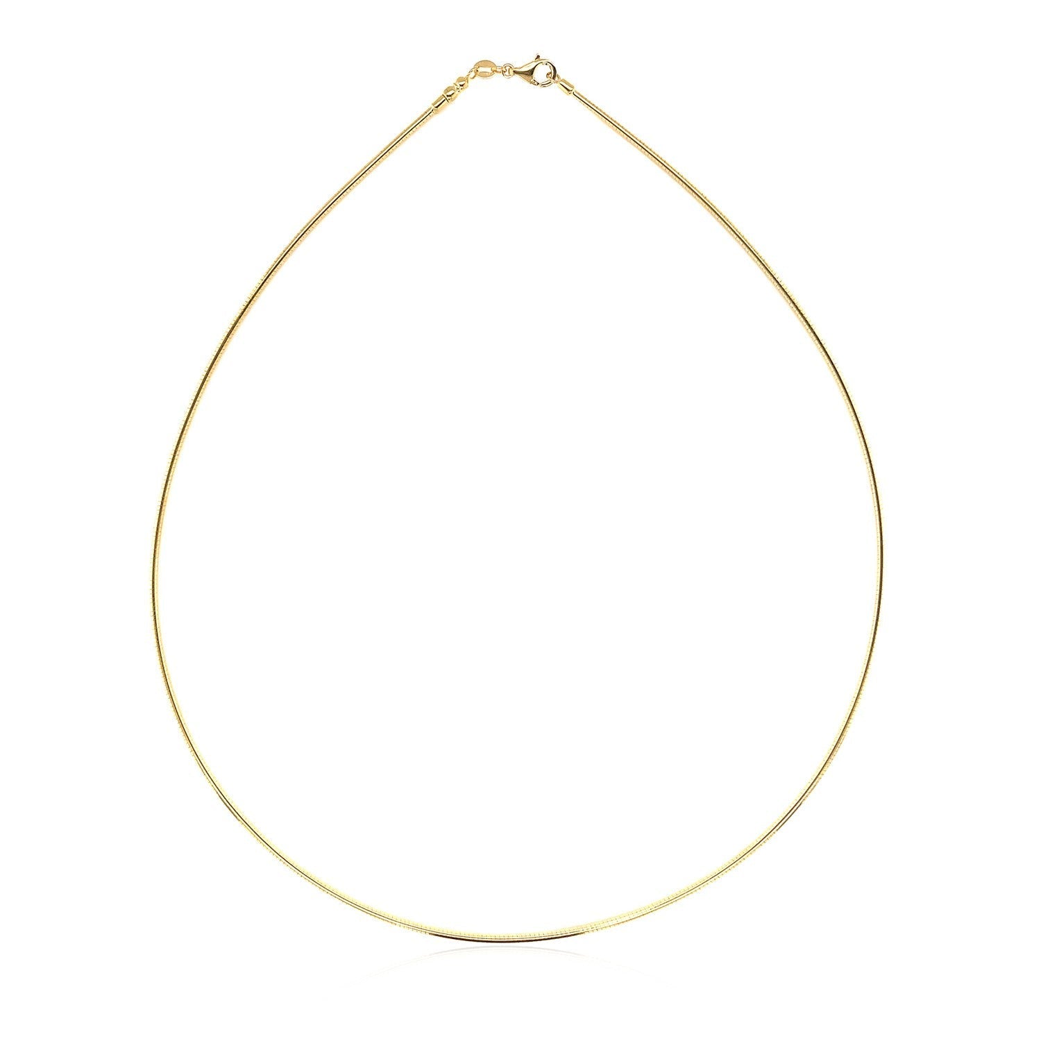 14k Yellow Gold Necklace in a Round Omega Chain Style Bids.com