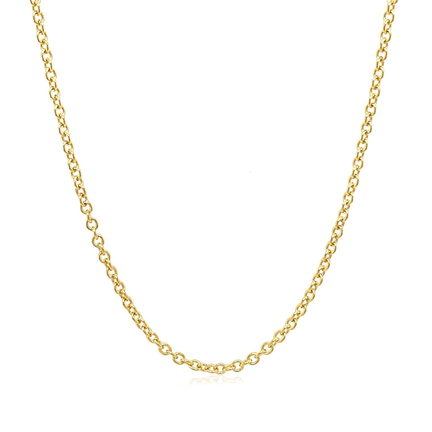 14k Yellow Gold Round Cable Link Chain 1.9mm Bids.com