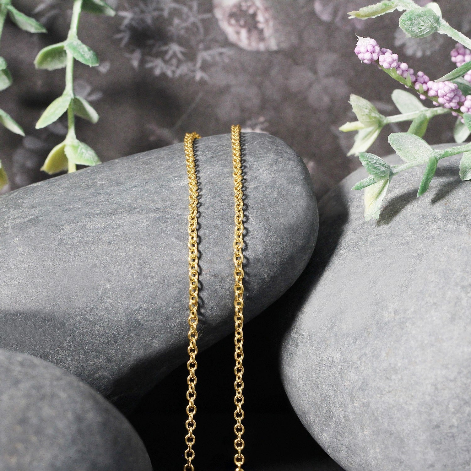 14k Yellow Gold Round Cable Link Chain 1.9mm Bids.com