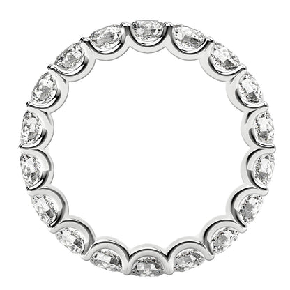 Round Cut Lab Grown Diamond Eternity Ring in 14k White Gold (2 cttw FG/VS2) Bids.com