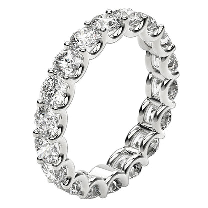 Round Cut Lab Grown Diamond Eternity Ring in 14k White Gold (2 cttw FG/VS2) Bids.com