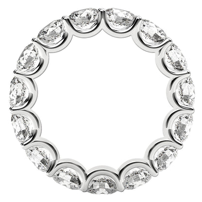 Round Cut Lab Grown Diamond Eternity Ring in 14k White Gold (5 cttw FG/VS2) Bids.com