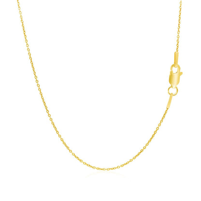 14k Yellow Gold Round Cable Link Chain 1.1mm Bids.com