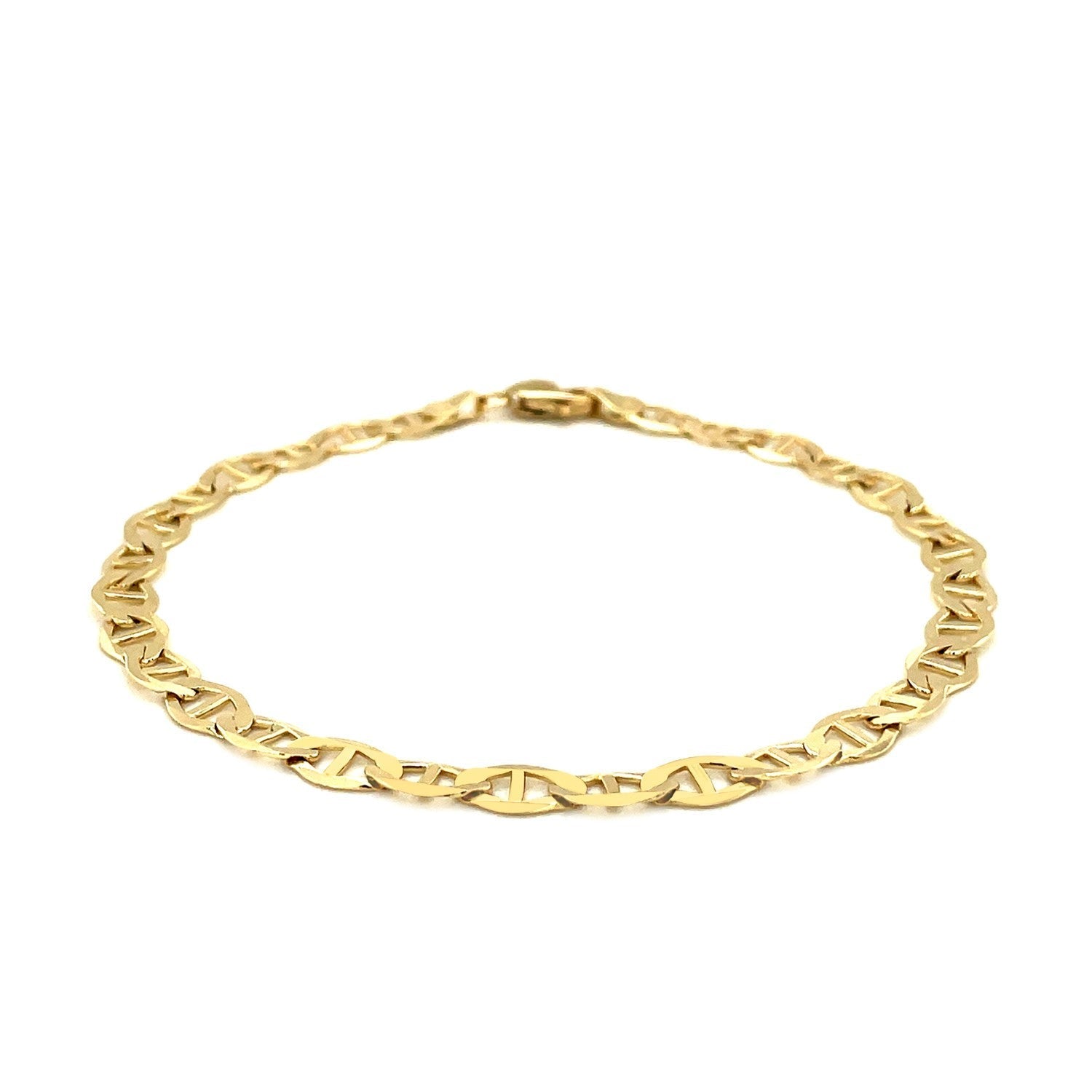 5.5mm 10k Yellow Gold Mariner Link Bracelet Bids.com