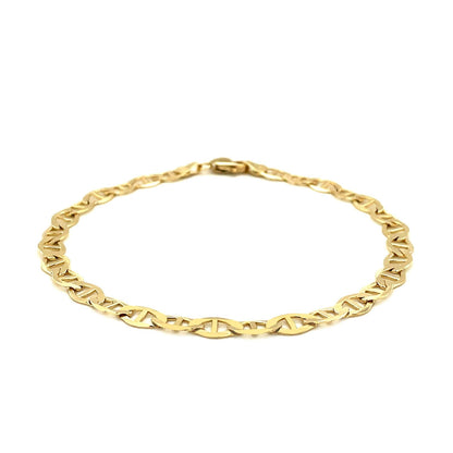 5.5mm 10k Yellow Gold Mariner Link Bracelet Bids.com