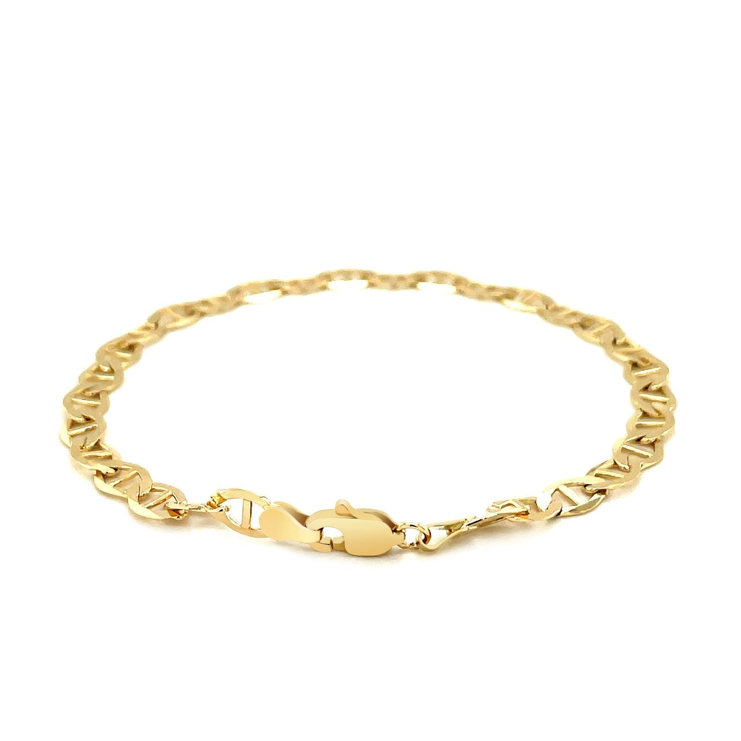 5.5mm 10k Yellow Gold Mariner Link Bracelet Bids.com