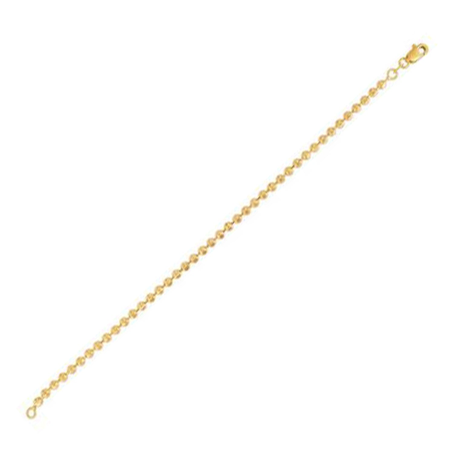 Moon Cut Bead Chain Bracelet in 14k Yellow Gold  (3.00 mm) Bids.com
