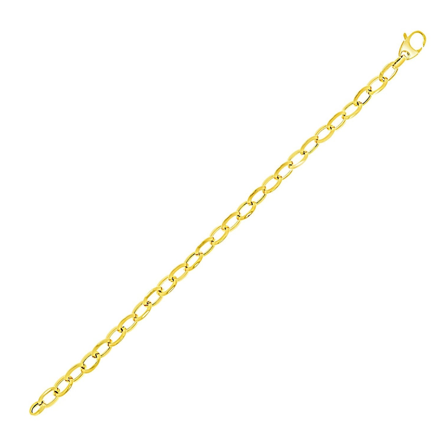 14k Yellow Gold Cable Chain Style Bracelet Bids.com