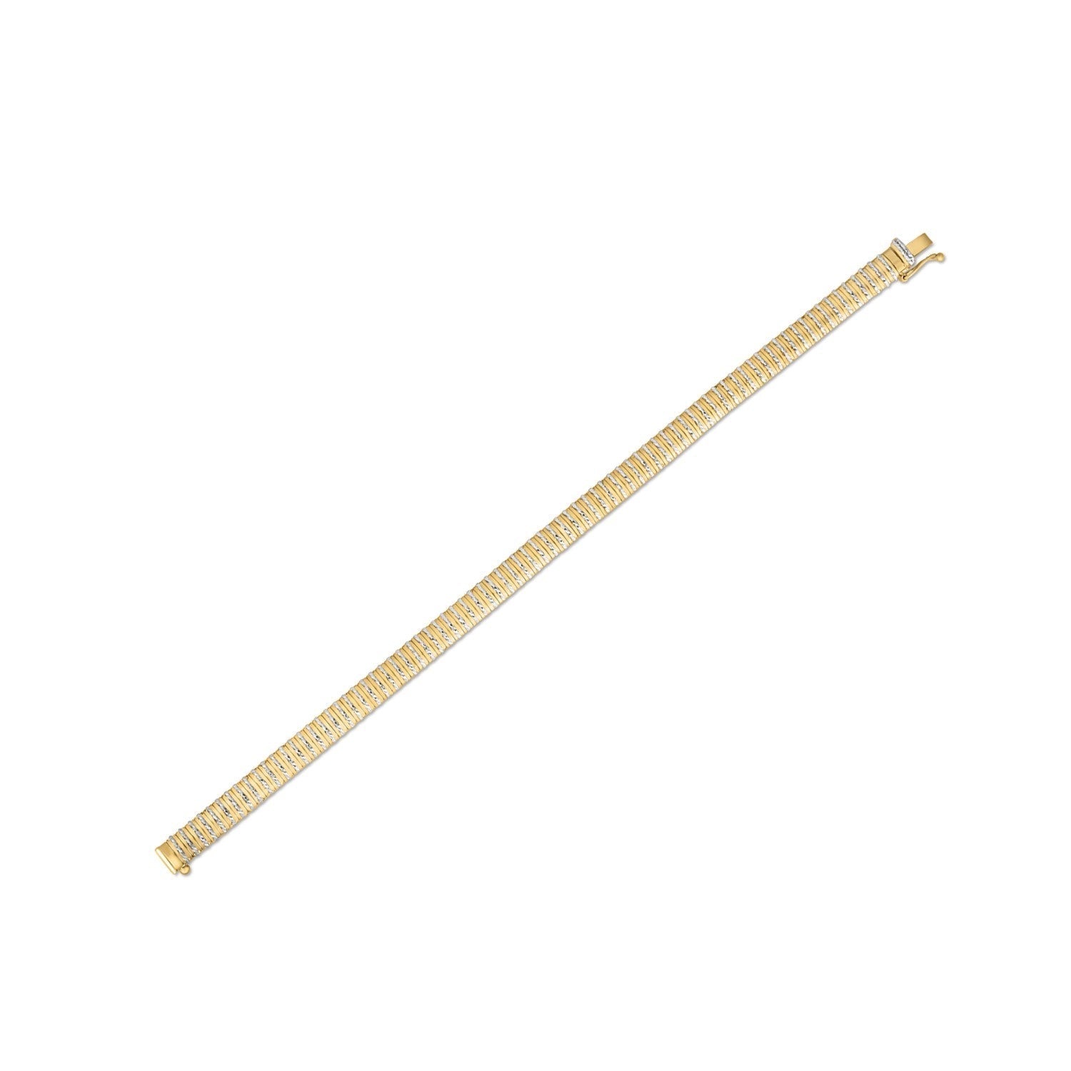 14k Yellow Gold Diamante Flex Bracelet (5.80 mm) Bids.com