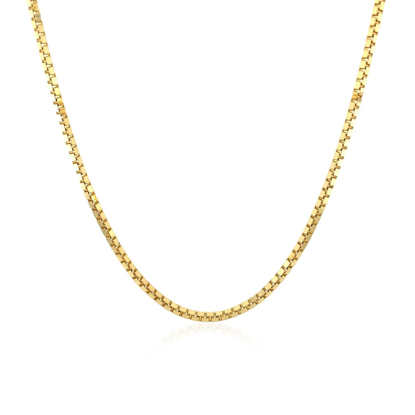 18k Yellow Gold Classic Box Chain (1.40 mm) Bids.com