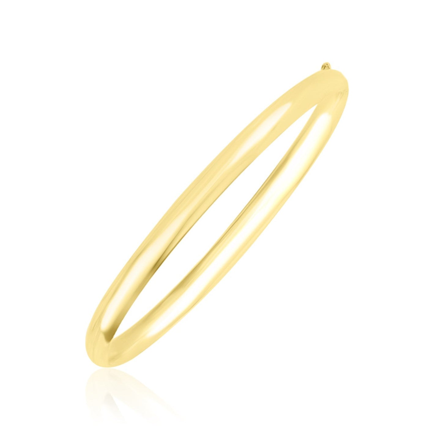 10k Yellow Gold Dome Style Shiny Bangle Bids.com