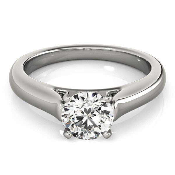 14k White Gold Cathedral Design Solitaire Diamond Engagement Ring (1 cttw) Bids.com