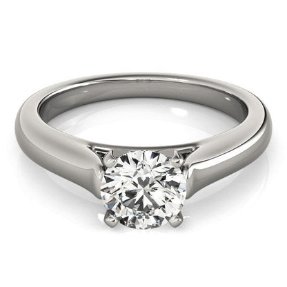 14k White Gold Cathedral Design Solitaire Diamond Engagement Ring (1 cttw) Bids.com