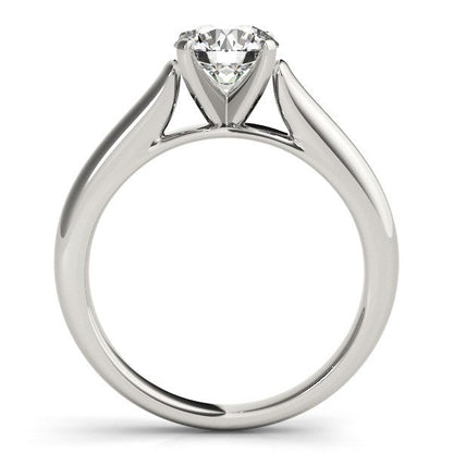 14k White Gold Cathedral Design Solitaire Diamond Engagement Ring (1 cttw) Bids.com