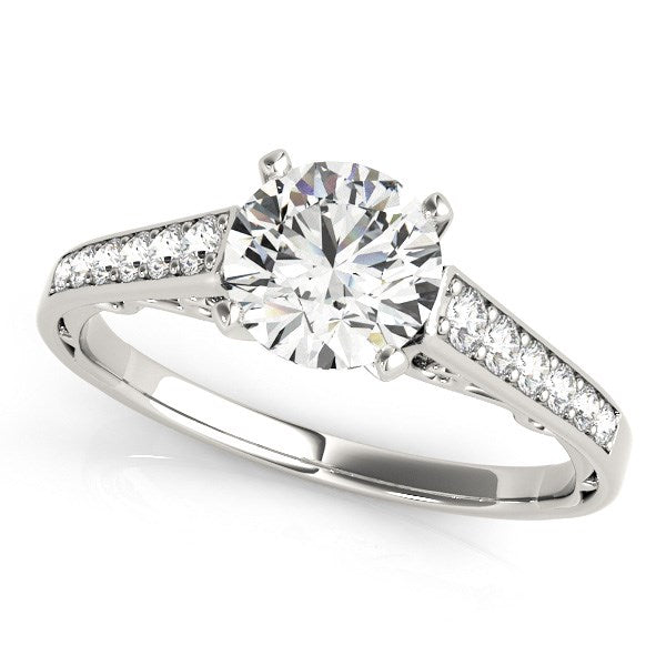 14k White Gold Cathedral Design Diamond Engagement Ring (1 1/4 cttw) Bids.com