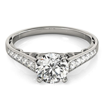 14k White Gold Cathedral Design Diamond Engagement Ring (1 1/4 cttw) Bids.com