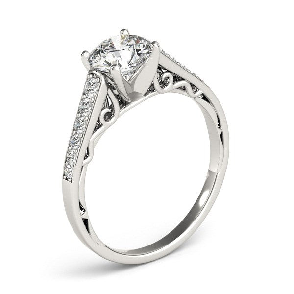 14k White Gold Cathedral Design Diamond Engagement Ring (1 1/4 cttw) Bids.com