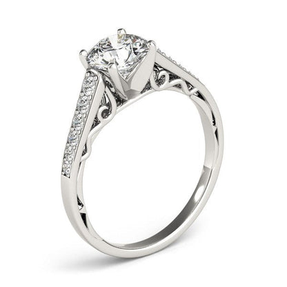 14k White Gold Cathedral Design Diamond Engagement Ring (1 1/4 cttw) Bids.com