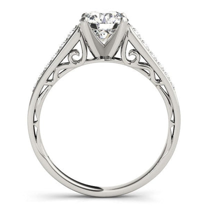 14k White Gold Cathedral Design Diamond Engagement Ring (1 1/4 cttw) Bids.com