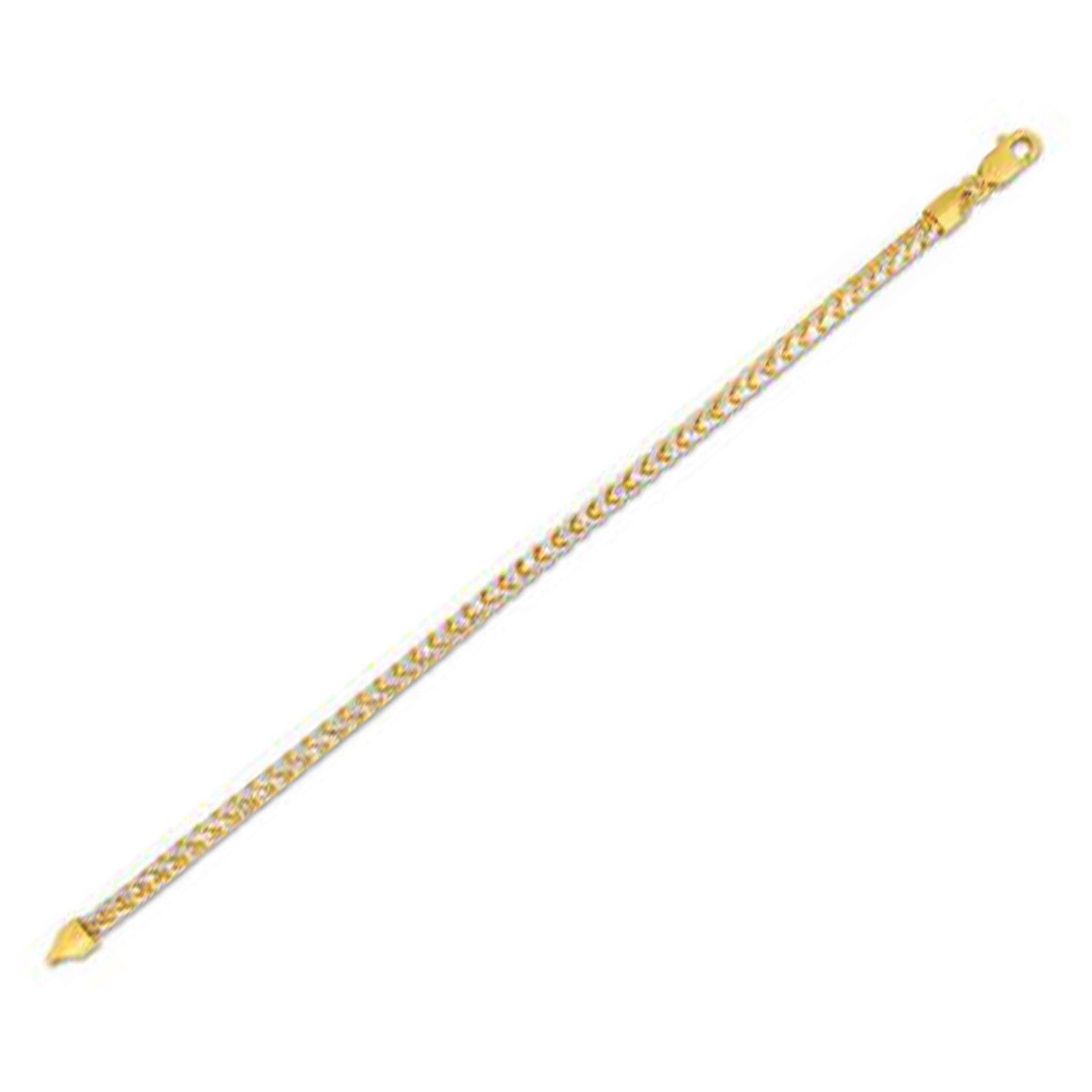 14k Yellow Gold Round Pave Franco Chain (4.00 mm) Bids.com