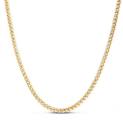 14k Yellow Gold Round Pave Franco Chain (4.00 mm) Bids.com