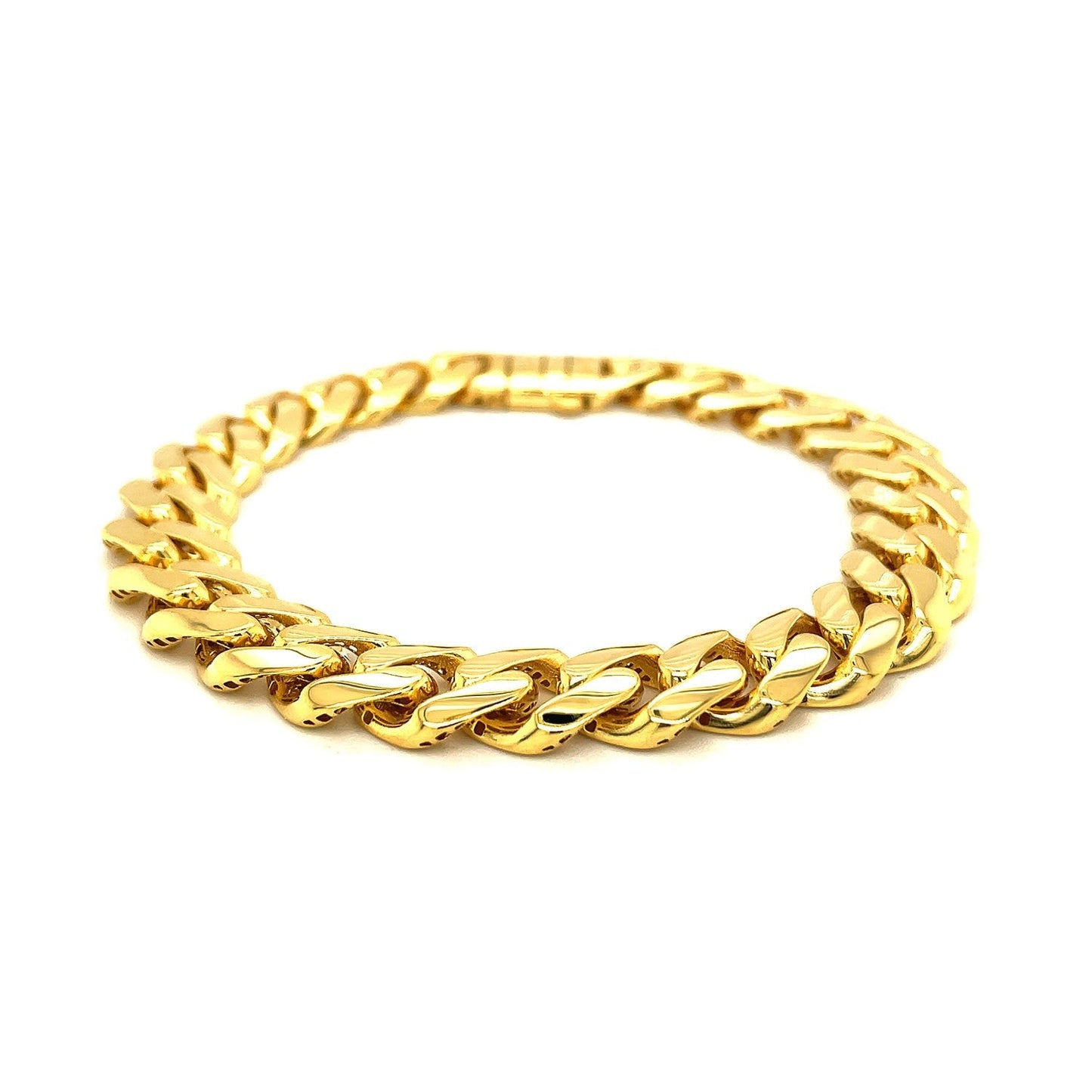 14k Yellow Gold Polished Curb Chain Bracelet Bids.com