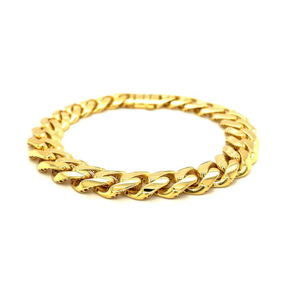14k Yellow Gold Polished Curb Chain Bracelet Bids.com