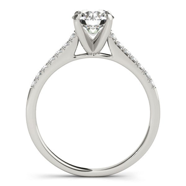 14k White Gold Single Row Scalloped Set Diamond Engagement Ring (1 1/8 cttw) Bids.com
