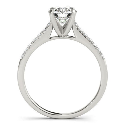 14k White Gold Single Row Scalloped Set Diamond Engagement Ring (1 1/8 cttw) Bids.com