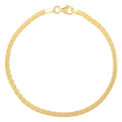 14k Yellow Gold 7 inch Mini Cube Bracelet (2.60 mm) Bids.com