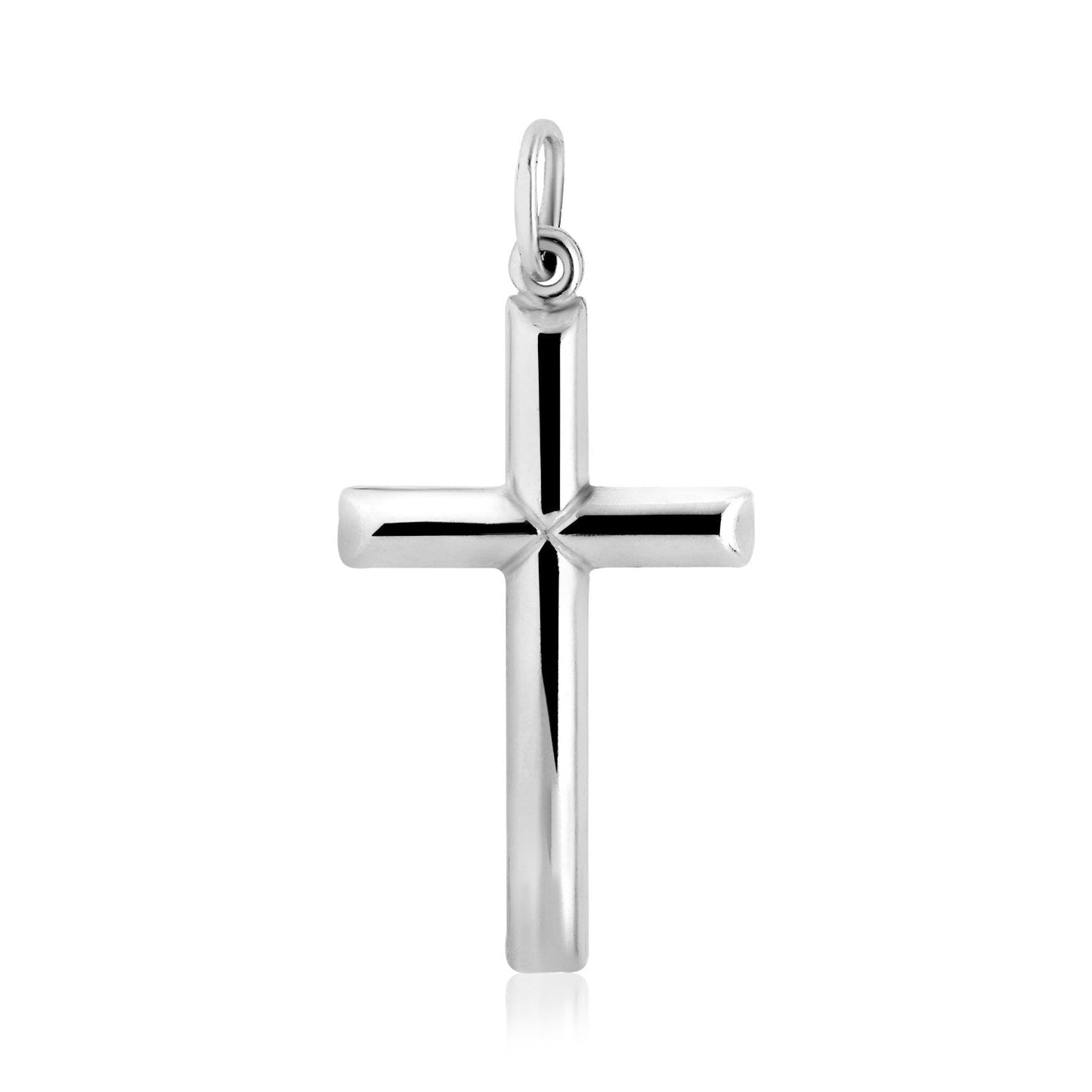 Sterling Silver Polished Bar Cross Pendant Bids.com