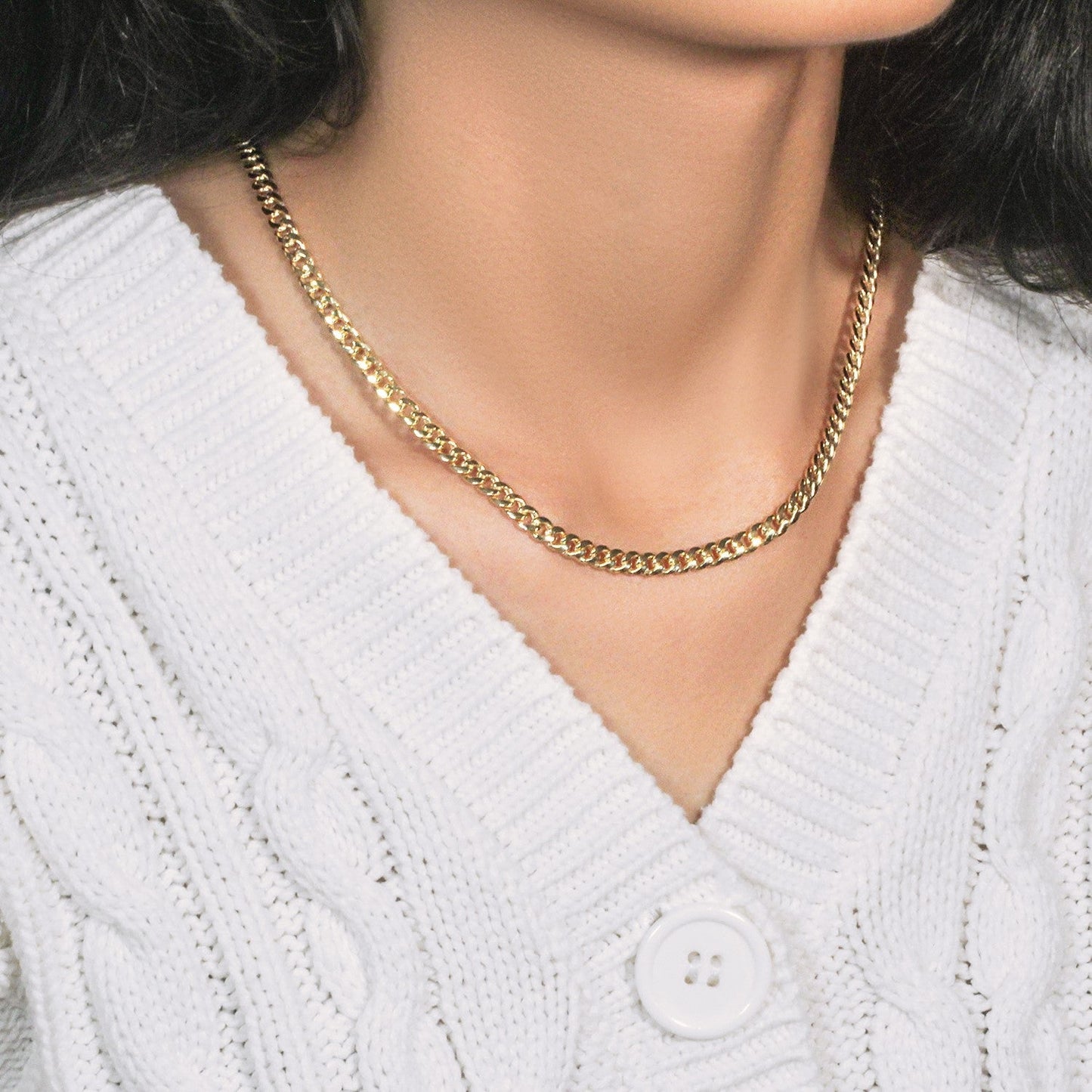 10k Yellow Gold Miami Cuban Semi Solid Chain (4.50 mm) Bids.com