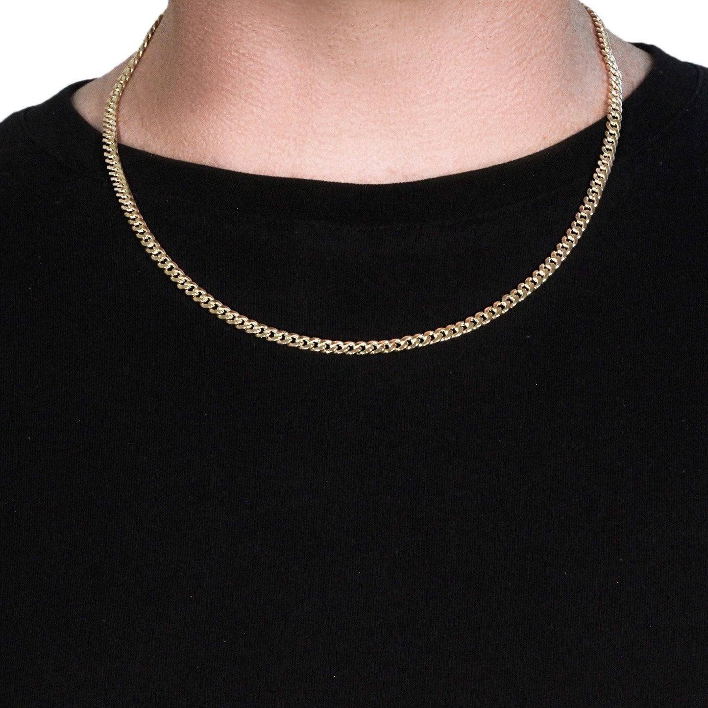 10k Yellow Gold Miami Cuban Semi Solid Chain (4.50 mm) Bids.com