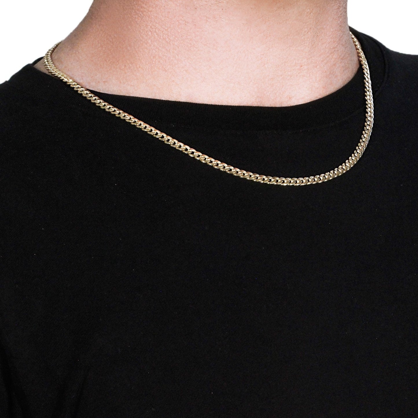 10k Yellow Gold Miami Cuban Semi Solid Chain (4.50 mm) Bids.com
