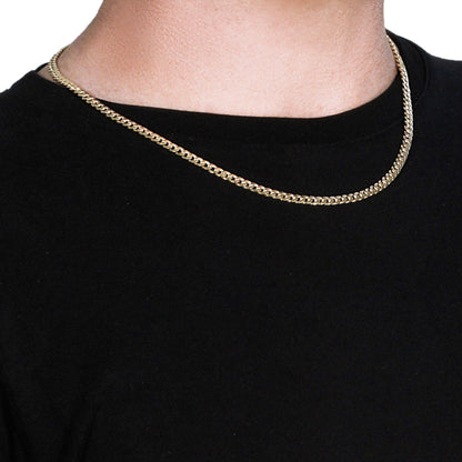 10k Yellow Gold Miami Cuban Semi Solid Chain (4.50 mm) Bids.com