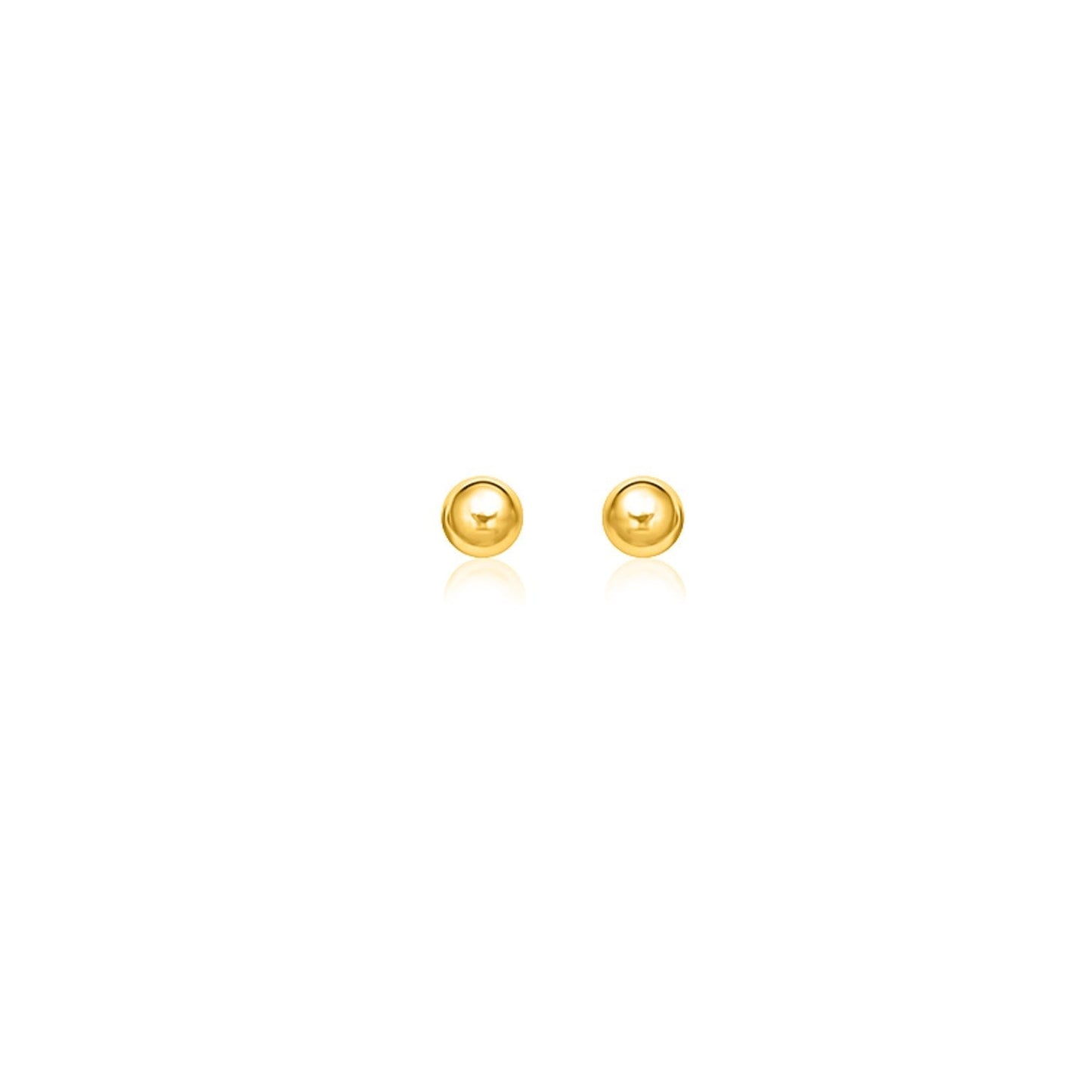 10k Yellow Gold Round Stud Earrings (5.0 mm) Bids.com