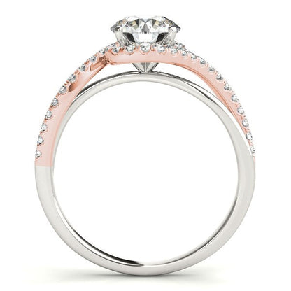 14k White And Rose Gold Bypass Band Diamond Engagement Ring (1 1/8 cttw) Bids.com