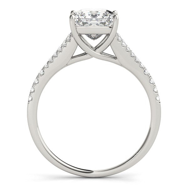 14k White Gold Princess Cut Split Shank Diamond Engagement Ring (1 1/8 cttw) Bids.com