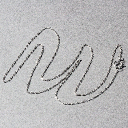 14k White Gold Diamond Cut Cable Link Chain 0.7mm Bids.com